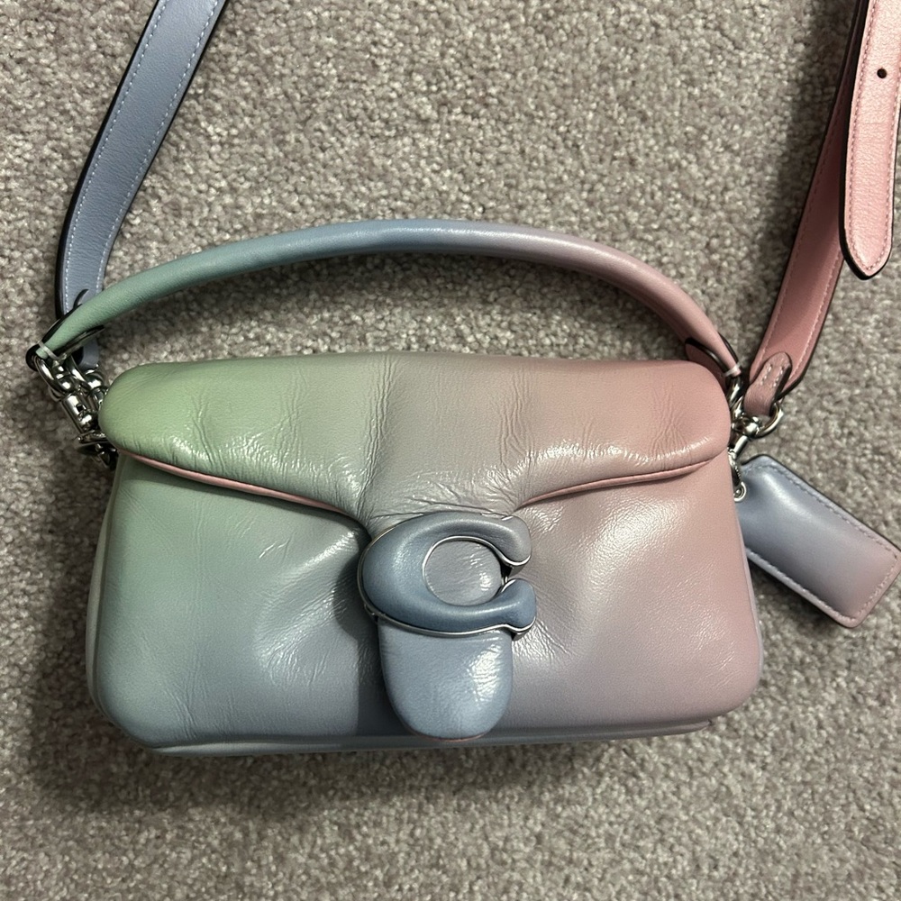 Coach Pillow Tabby 18 Shoulder Bag Nappa Leather Ombre Pistachio